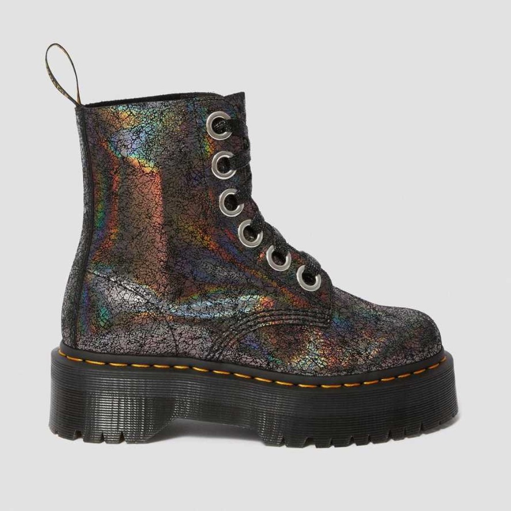 Dr. Martens Women's Molly Platform Retro Quad Gunmetal US 8 - Picture 3 of 11